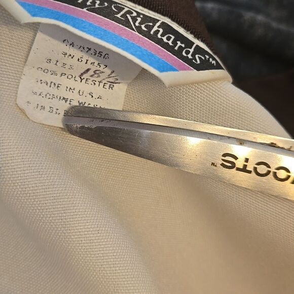 Anthony Richards Vintage Cream and Brown Midi Coat Or Dress Plus Size - Picture 8 of 12